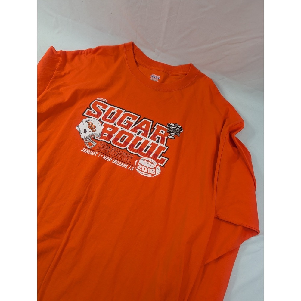 OSU Oklahoma State Cowboys T-Shirt Mens Size XXL Orange Sugar Bowl Hanes